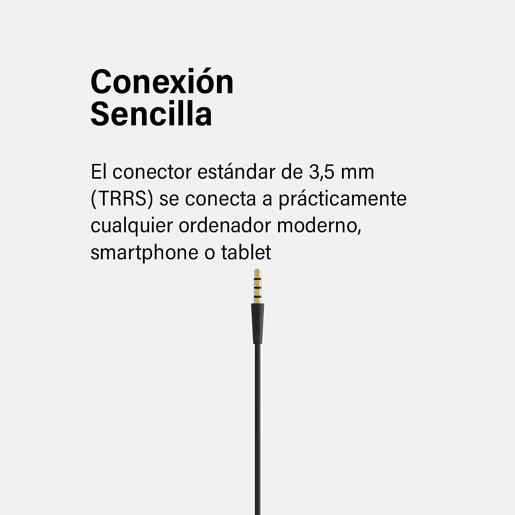 KOSS CS95i Auricular com Fio e Microfone com Cancelador de Ruído, Auscultadores Mono para Videoconferência, Dorado