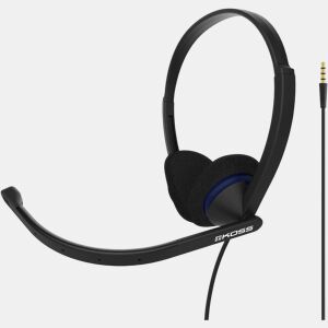 KOSS CS200i Auricular com Fio e Microfone com Cancelador de Ruído, Auscultadores para Videoconferência, , Preto