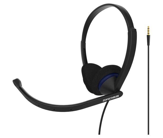 Koss cs200i auriculares con cable y micrófono con cancelación ruido cascos de diadema para videoconferencia, , negro
