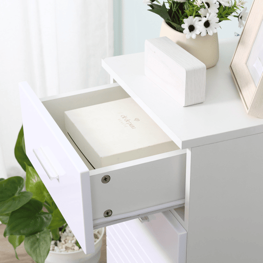 kleankin Armário Auxiliar Casa de Banho Móvel Casa de Banho com Porta Gaveta e Prateleira Ajustável 35x30x77,5 cm Branco