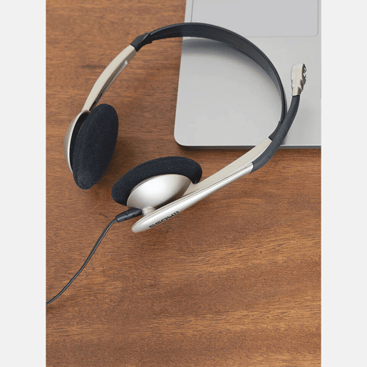 KOSS CS100i Auricular com Fio e Microfone com Cancelador de Ruído, Auscultadores para Videoconferência, Dorado