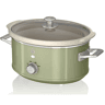 SWAN SF17021GNEU Retro Slow Cooker 3,5L, Panela de Cerâmica Antiaderente sem PFOA e PTFE, 200, Verde