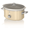 SWAN SF17021CNEU Retro Slow Cooker 3,5L, Panela de Cerâmica Antiaderente sem PFOA e PTFE, 200, Creme
