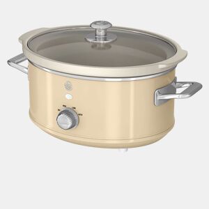 SWAN SF17021CNEU Retro Slow Cooker 3,5L, Panela de Cerâmica Antiaderente sem PFOA e PTFE, 200, Creme