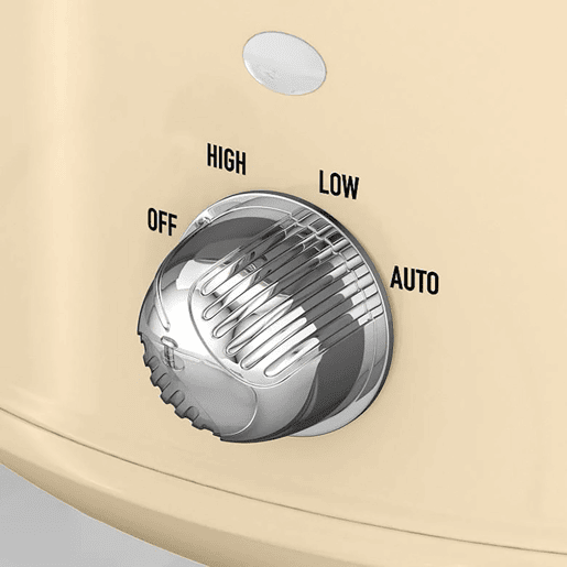 SWAN SF17021CNEU Retro Slow Cooker 3,5L, Panela de Cerâmica Antiaderente sem PFOA e PTFE, 200, Creme