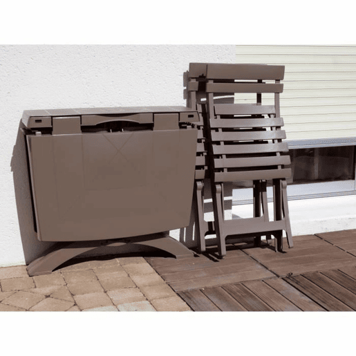 Tuinstoel 42 x 50 x 80 cm Taupe Resina