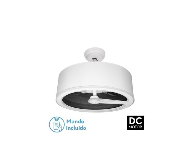 Ventilador de techo metal color blanco y negro serie tatiana 62cm