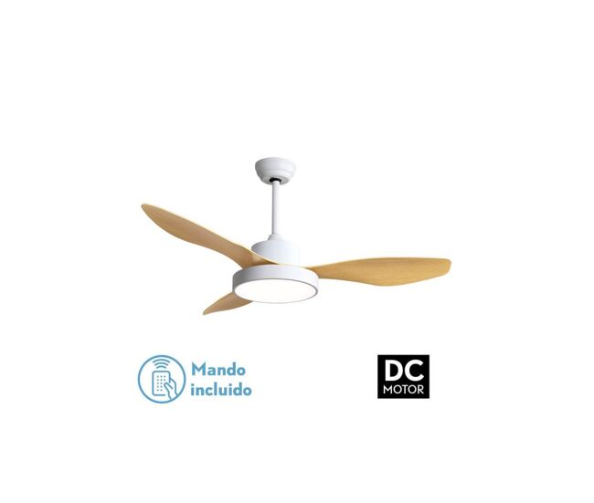 Ventilador de techo metal color blanco serie hayate 120cm