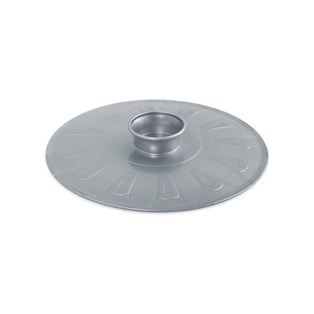 Plato llano metaltex gris polipropileno (ø 25,5 cm)