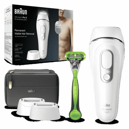 Depiladora de Luz Pulsada com Acessórios Braun Silk·expert Pro 5 PL5145 Depiladora de Luz Pulsada com Acessórios Braun Silk·expert Pro 5 PL5145