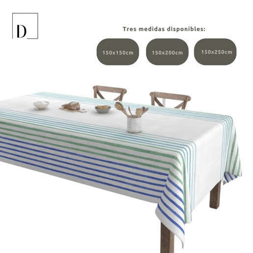 Toalha de mesa antimanchas MORGAN 150x150cm
