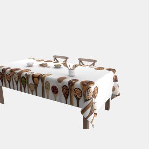 Toalha de mesa antimanchas NUTS 150x150cm