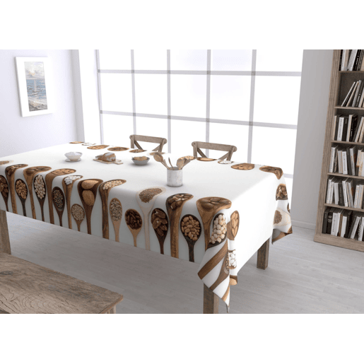 Toalha de mesa antimanchas NUTS 150x200cm