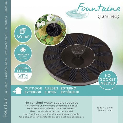 Fonte de Jardim Lumineo fountains 893017 Plástico 16 x 3,5 cm