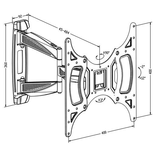 Suporte TV TM Electron 26-50 30 Kg