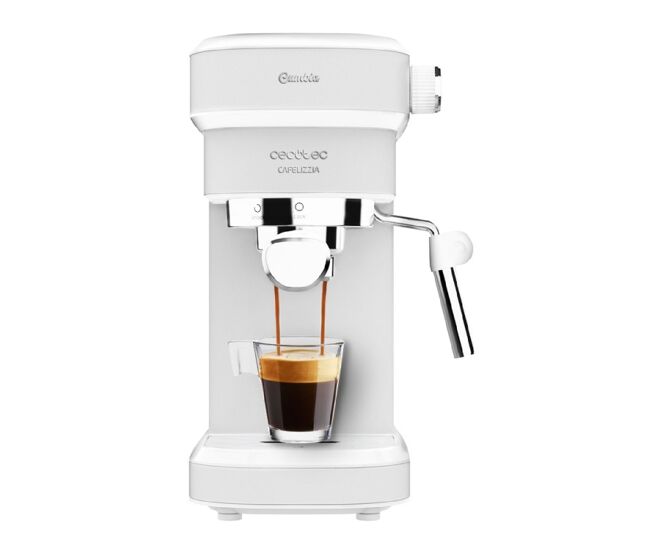 Cecotec cafetera express cafelizzia 790 white.sistema de rápido calentamiento, 20 bares, modo auto para 1 y 2 cafés