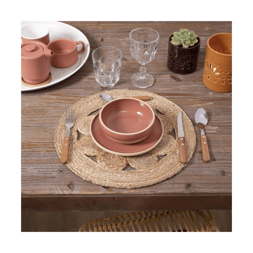 Individuais Secret de Gourmet Castanho Juta (Ø 38 cm)