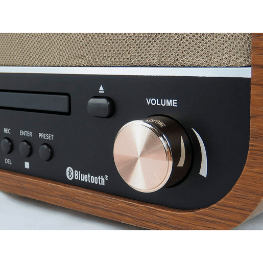 Roadstar HRA1782NDBT Aparelhagem de som Vintage Rádio DAB+FM, Leitor de CD-MP3, Bluetooth, USB, Controle Remoto, , Madeira