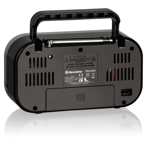 Roadstar TRA-2235RD Rádio Portátil FM Analógico, Alimentação por Rede  Bateria, Tomada para Auscultadores, Pequeno, , Vermelho