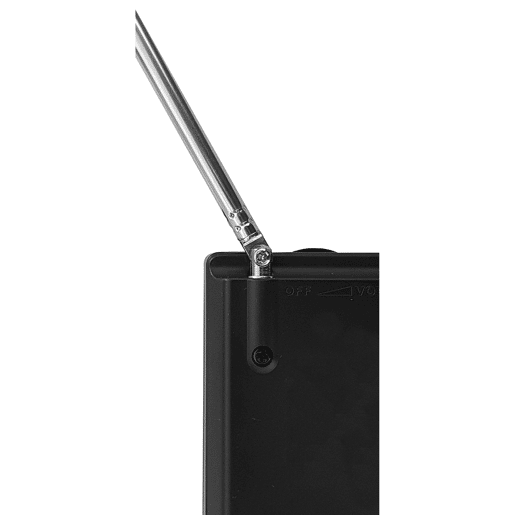 Roadstar TRA-1230BK Rádio Portátil Analógico FM, Funciona a Pilhas, Tomada para Auscultadores, Transistor Pequeno e Leve, , Preto