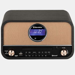 Roadstar HRA-1782ND+BK Microcadeia Vintage Rádio DAB+FM, Leitor de CD-MP3, Bluetooth, USB, Controle Remoto, , Preto