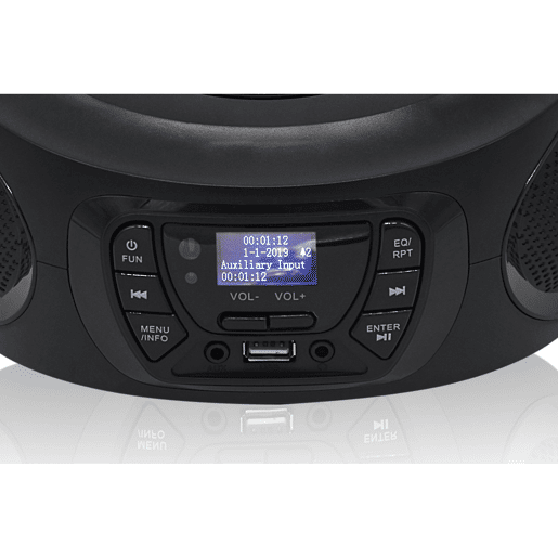 Roadstar CDR-375D+BK Rádio CD Player Portátil DAB DAB+ FM, Leitor de CD-MP3, USB, Stereo, Controlo Remoto, AUX-IN, , Preto