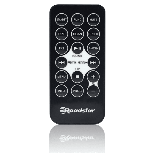 Roadstar CDR-375D+BK Rádio CD Player Portátil DAB DAB+ FM, Leitor de CD-MP3, USB, Stereo, Controlo Remoto, AUX-IN, , Preto