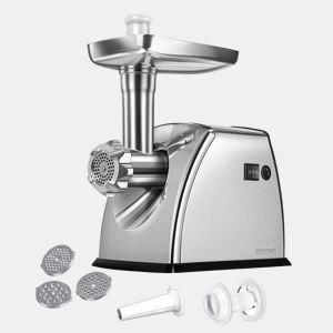 MPM MMM-07M Moedor de Carne Elétrico, Função Reversa, Acessórios e Lâmina de Aço Inoxidável, 1800, Prata