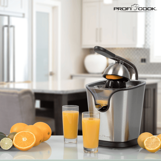 Proficook ZP 1154 Espremedor com Alavanca Elétrico de Citrinos Inox, 2 Cones, Aço Inoxidável, Anti-Gota, 160, Cinza Proficook ZP 1154 Espremedor com Alavanca Elétrico de Citrinos Inox, 2 Cones, Aço Inoxidável, Anti-Gota, 160, Cinza