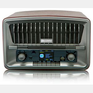 Roadstar HRA-270CD-MP3CD+BT Rádio CD Portátil Vintage Digital DAB+FM Leitor de CD-MP3, Bluetooth, USB, Controlo Remoto, , Madeira