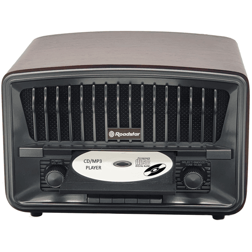 Roadstar HRA-270CD-MP3CD+BT Rádio CD Portátil Vintage Digital DAB+FM Leitor de CD-MP3, Bluetooth, USB, Controlo Remoto, , Madeira