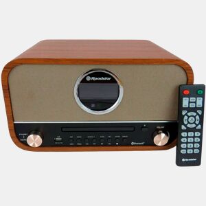 Roadstar HRA-1782NBT Aparelhagem de som Vintage, Rádio Digital FM, Leitor de CD-MP3, Bluetooth, Gravação e Reprodução USB, , Madeira