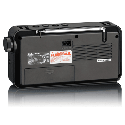 Roadstar TRA-2340PSW Rádio Digital Portátil Multiband AM  FM  SW Alimentação por Rede  Bateria, Pequeno Leve, , Preto