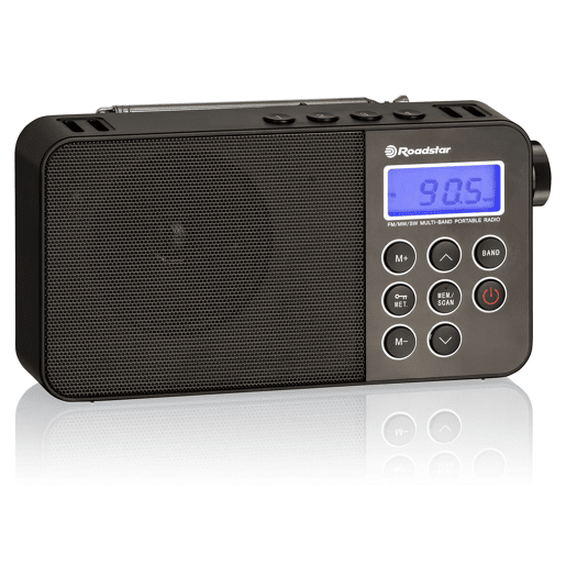 Roadstar TRA-2340PSW Rádio Digital Portátil Multiband AM  FM  SW Alimentação por Rede  Bateria, Pequeno Leve, , Preto