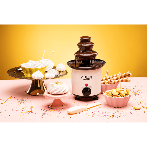 Adler AD4487 Fonte de Chocolate, Aço Inoxidável, Capacidade de 200ml,Temperatura máxima 80°C, 30, Branco