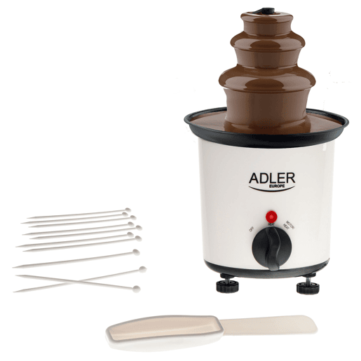 Adler AD4487 Fonte de Chocolate, Aço Inoxidável, Capacidade de 200ml,Temperatura máxima 80°C, 30, Branco