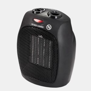 Adler AD 7702 Aquecedor Termoventilador Cerâmico Portátil PTC, 2 Níveis de Potência, Termóstato, Ar Frio Quente, 1500, Preto