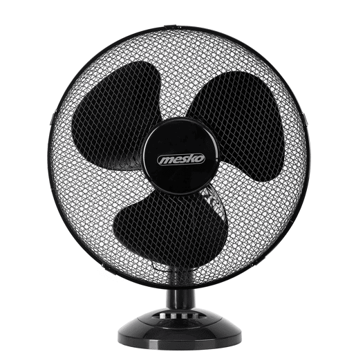 Mesko MS 7308 Ventilador de Mesa Oscilante Portátil de 23 cm, Tiltable, 2 Velocidades, Função de Bloqueio de Oscilação, 45, Preto