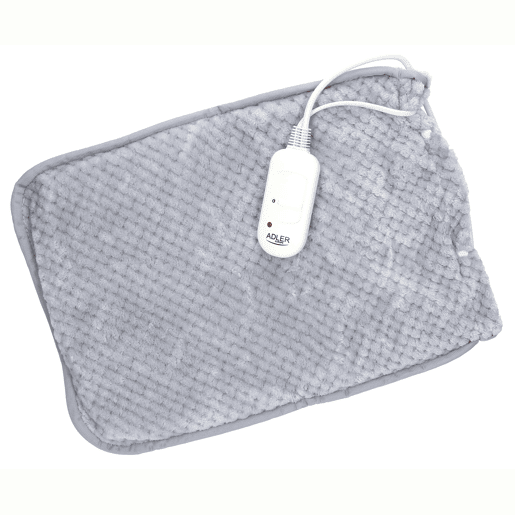 Adler AD7415 Almofada Elétrica para Pescoço, Costas, Ombros, 2 Níveis de Temperatura Tampa Lavável 30 x 40 cm, 80 , Cinza