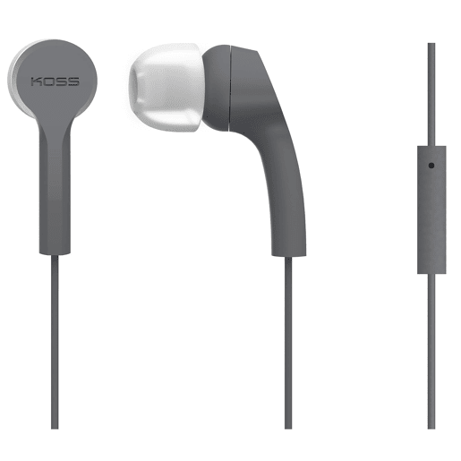 KOSS KEB9i Auscultadores com Fio e Microfone, Intra-Auriculares, Earphones In Ear Leves, , Cinza