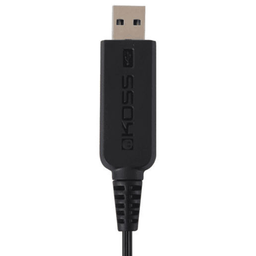 KOSS CS95 USB Auricular com Fio USB e Microfone com Cancelador de Ruído, Auscultadores Mono para Videoconferência, , Bege