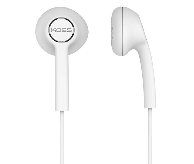Koss ke5 auriculares con cable, cascos intraurales in ear de botón, earphones compatible con smartphones, , blanco