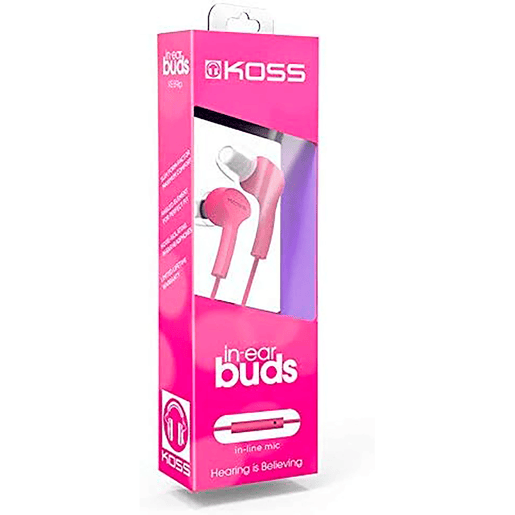 KOSS KEB9i Auscultadores com Fio e Microfone, Intra-Auriculares, Earphones In Ear Leves, , Cor de rosa