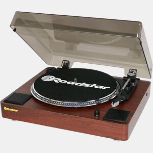 Roadstar TT-260SPK Gira-discos 3 Velocidades 334578 RPM, Altifalantes, RCA Audio Out, AUX IN, Auto Stop, Vintage, , Madeira