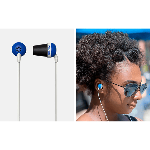 KOSS Plug B Classic Auscultadores com Fio, Intra-Auriculares, Earphones In Ear Leves, , Azul