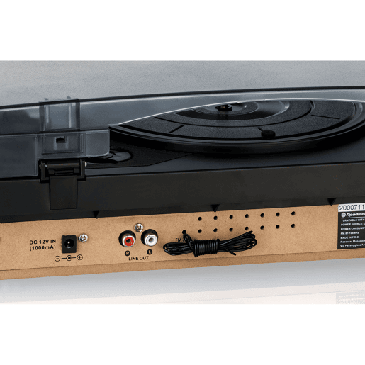 Roadstar TTR-8634 Gira-discos de Vinil 334578 rpm Rádio FM Altifalantes Incorporados Saída RCA Tomada para Auscultadores, , Preto