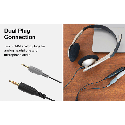 KOSS CS100 Auricular com Fio e Microfone com Cancelador de Ruído, Auscultadores para Videoconferência, , Bege