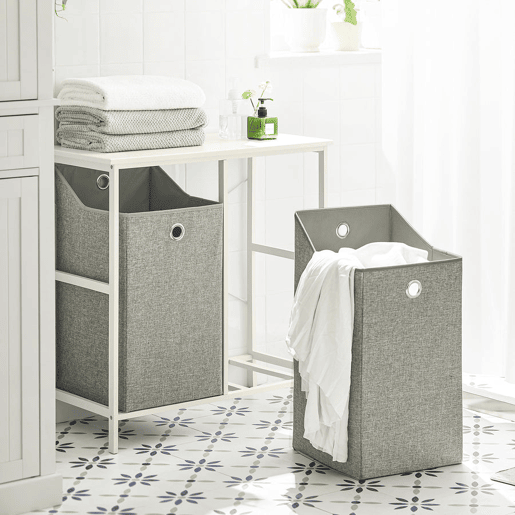 Cesto para roupa suja com 2 compartimentos BZR57-W SoBuy