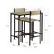 Juegos de Mesa Alta y 2 taburetes OGT03-N SoBuy 89x45 Juegos de Mesa Alta y 2 taburetes OGT03-N SoBuy 89x45 Natural