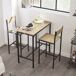 Juegos de Mesa Alta y 2 taburetes OGT03-N SoBuy 89x45 Juegos de Mesa Alta y 2 taburetes OGT03-N SoBuy 89x45 Natural
